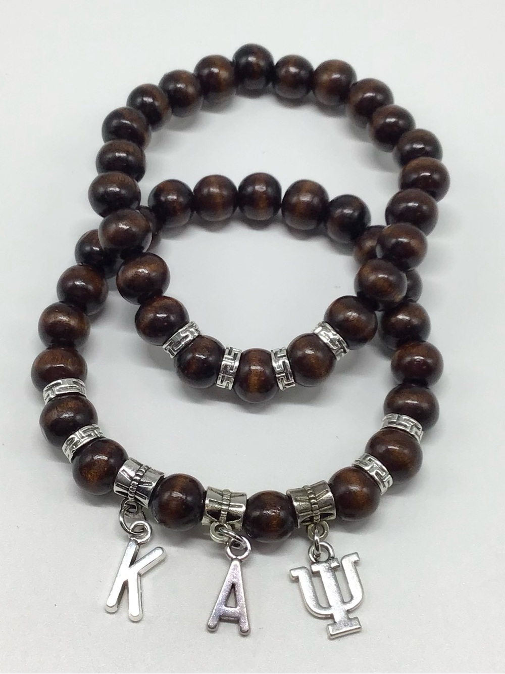 Kappa Alpha Psi Wood Bead Bracelet Set